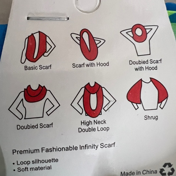 💐 NWT! Bright Colored Sheer Infinity Scarf - Picture 2 of 5